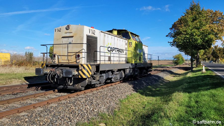 Rückfahrt nach Bitterfeld Nord: Abfahrt in Zörbig Thura Mark.