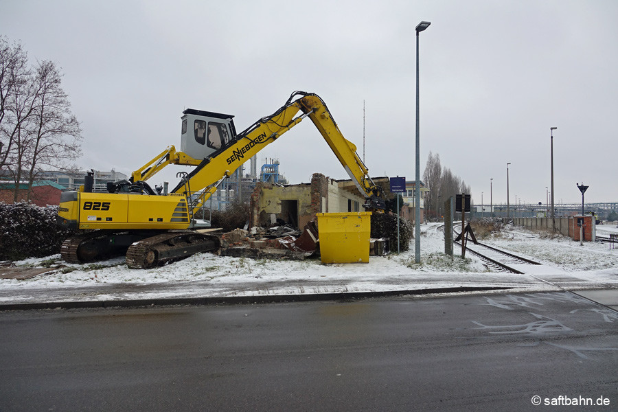 Beginn der Abrissarbeiten am 12.12.2022