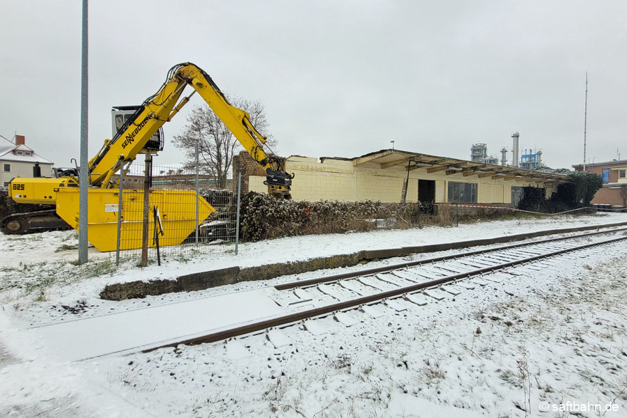 Beginn der Abrissarbeiten am 12.12.2022