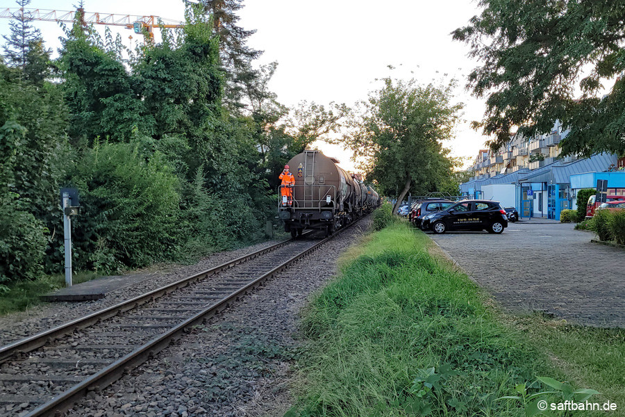 Geschoben ging es vom Bahnhof Sandesdorf wieder zurück gen Bitterfeld Nord.